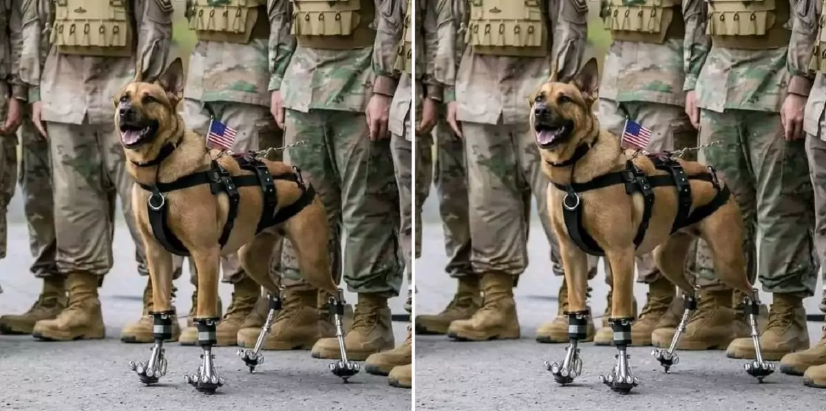 Aspen the dog devoted 5 years to serving the U.S. military